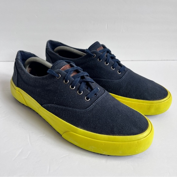 Brave Gentleman Revenant Sneaker (recycled) - Navy / Neon Yellow Sz 41 - Picture 3 of 14
